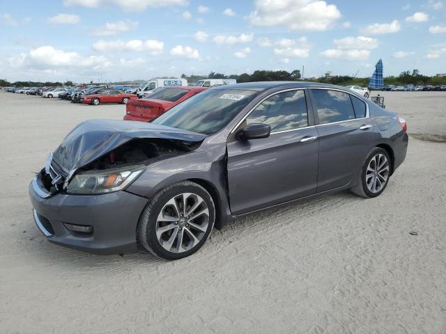 1HGCR2F52EA304662 - 2014 HONDA ACCORD SPORT GRAY photo 1