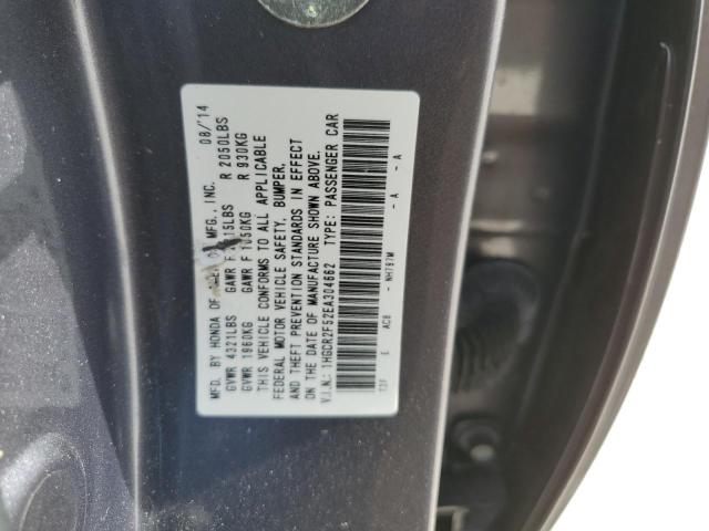 1HGCR2F52EA304662 - 2014 HONDA ACCORD SPORT GRAY photo 12