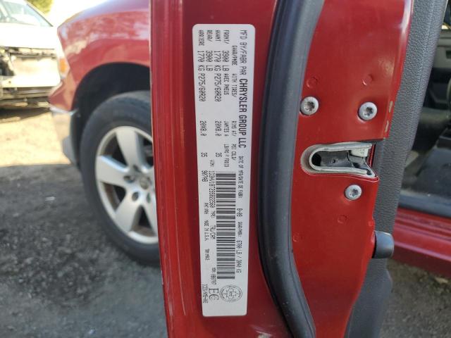 1D3HV18T29S822560 - 2009 DODGE RAM 1500 RED photo 12