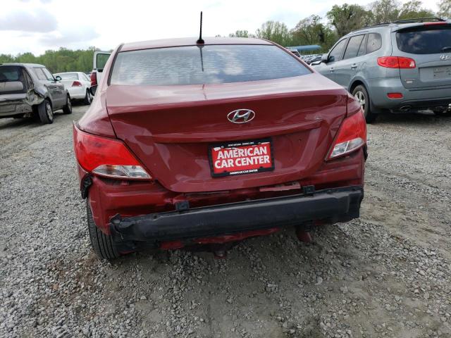 KMHCT4AE7GU982615 - 2016 HYUNDAI ACCENT SE RED photo 6