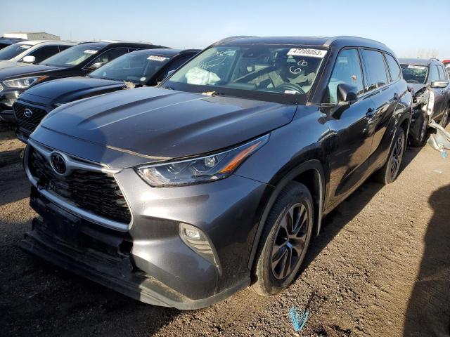 5TDHZRBH7NS185345 - 2022 TOYOTA HIGHLANDER XLE GRAY photo 1
