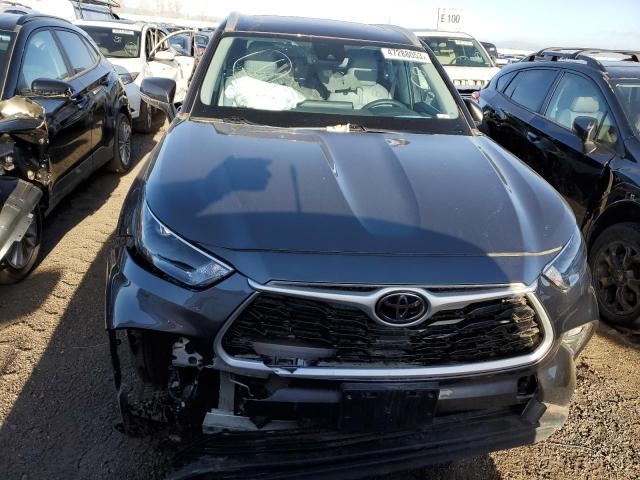 5TDHZRBH7NS185345 - 2022 TOYOTA HIGHLANDER XLE GRAY photo 5