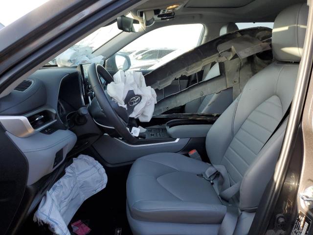 5TDHZRBH7NS185345 - 2022 TOYOTA HIGHLANDER XLE GRAY photo 7