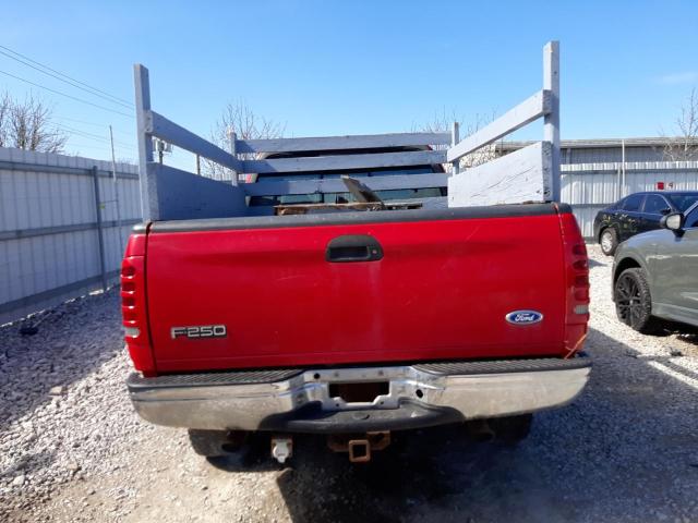 2FTFX28L2VCA54478 - 1997 FORD F250 RED photo 6