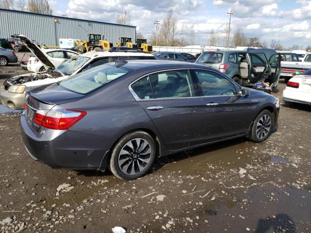 1HGCR6F31EA002480 - 2014 HONDA ACCORD HYBRID GRAY photo 3