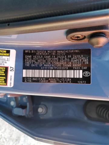 4T1T11BK1PU093978 - 2023 TOYOTA CAMRY SE NIGHT SHADE BLUE photo 12