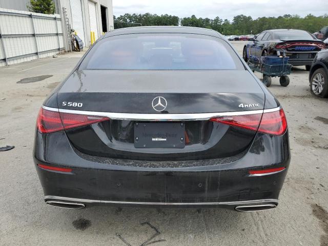 W1K6G7GB2NA093777 - 2022 MERCEDES-BENZ S 580 4MATIC BLACK photo 6