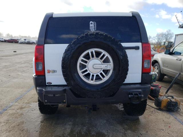 5GTEN13E398160255 - 2009 HUMMER H3 WHITE photo 6