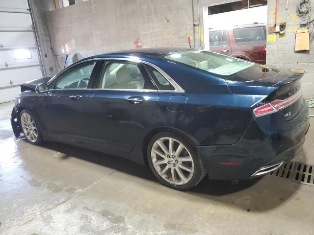 3LN6L2JK4ER822459 - 2014 LINCOLN MKZ BLUE photo 2