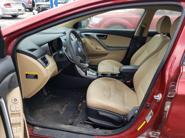 5NPDH4AE0DH396919 - 2013 HYUNDAI ELANTRA GLS RED photo 7