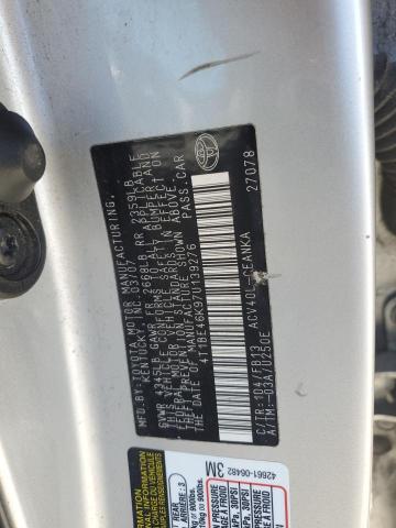 4T1BE46K97U139276 - 2007 TOYOTA CAMRY CE SILVER photo 13