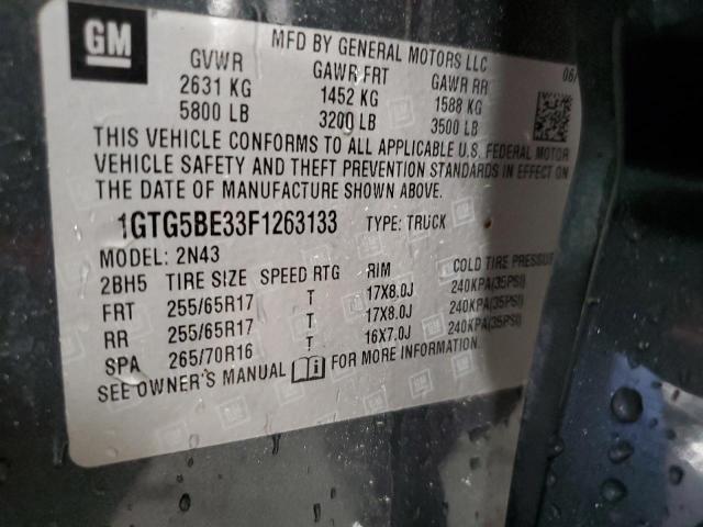 1GTG5BE33F1263133 - 2015 GMC CANYON SLE GRAY photo 13