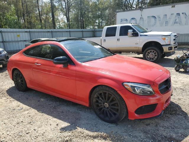 WDDWJ4JB5HF521633 - 2017 MERCEDES-BENZ C 300 RED photo 4