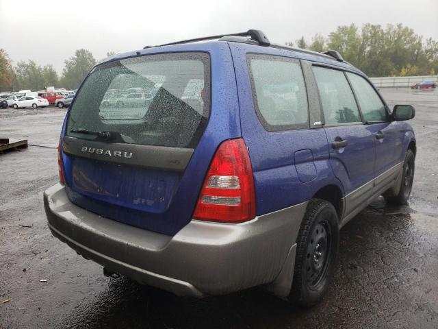 JF1SG65603H744665 - 2003 SUBARU FORESTER 2.5XS BLUE photo 4