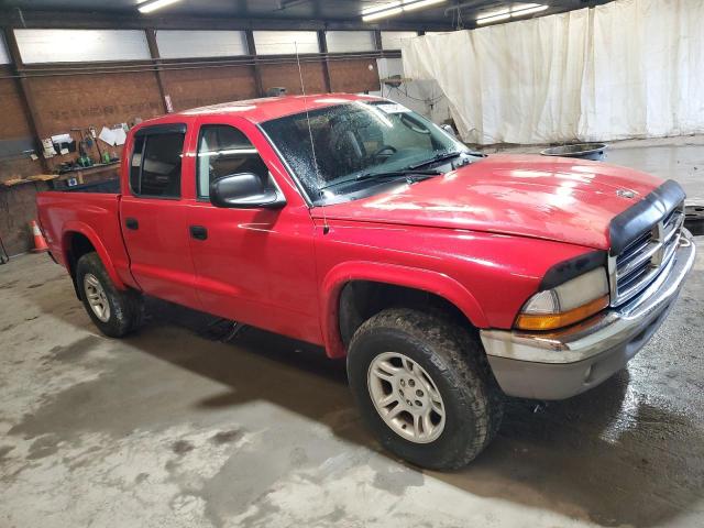 1D7HG48N23S221801 - 2003 DODGE DAKOTA QUAD SLT RED photo 4