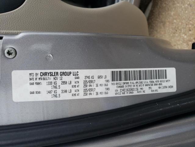 2C4RC1BG3DR631156 - 2013 CHRYSLER TOWN & COU TOURING SILVER photo 13