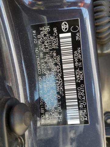 JTDKN3DP9E3054986 - 2014 TOYOTA PRIUS PLUG CHARCOAL photo 13