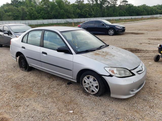 1HGES163X4L023704 - 2004 HONDA CIVIC DX VP SILVER photo 4