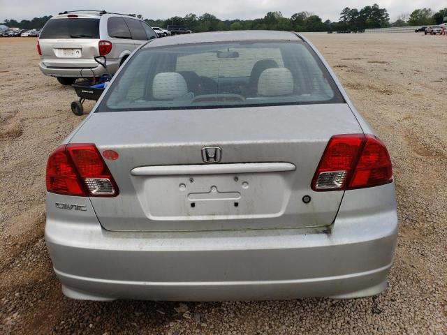 1HGES163X4L023704 - 2004 HONDA CIVIC DX VP SILVER photo 6