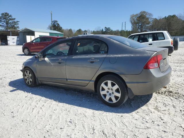 2HGFA16558H503774 - 2008 HONDA CIVIC LX GRAY photo 2