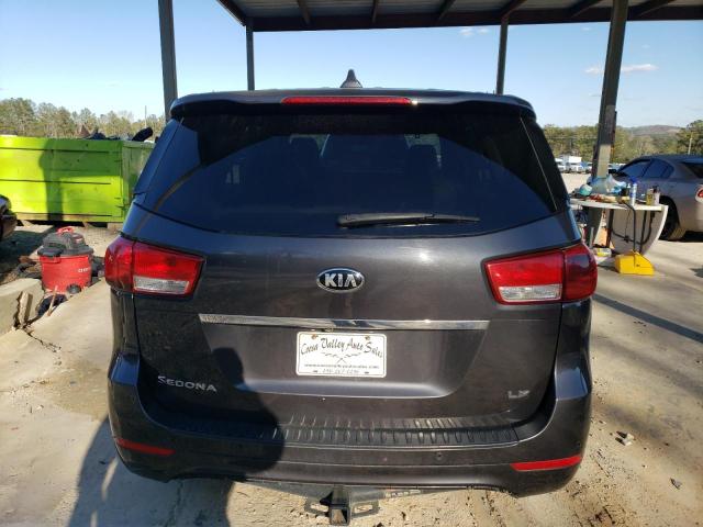 KNDMB5C18F6038448 - 2015 KIA SEDONA LX GRAY photo 6