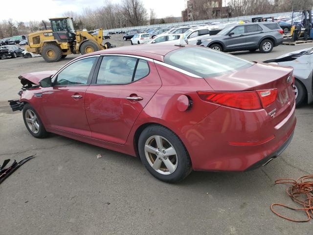 5XXGM4A72EG321663 - 2014 KIA OPTIMA LX RED photo 2