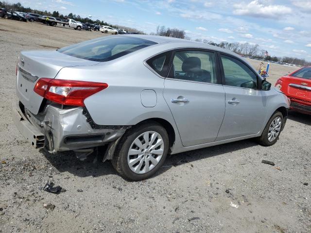 3N1AB7AP8KY227936 - 2019 NISSAN SENTRA S SILVER photo 3