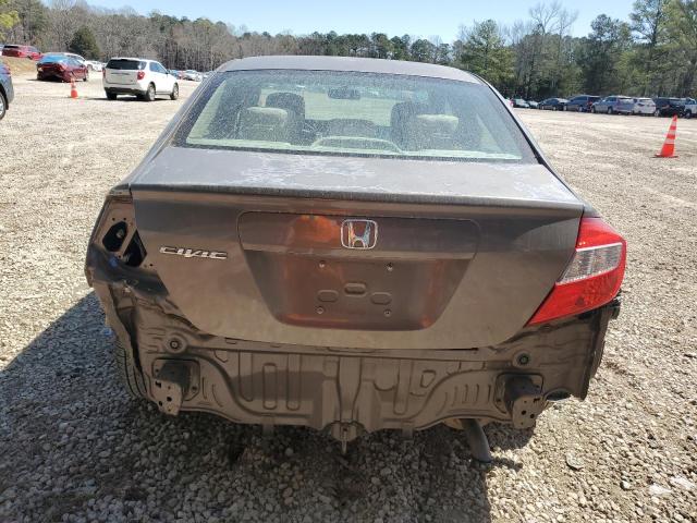 2HGFB2F56CH561033 - 2012 HONDA CIVIC LX GRAY photo 6