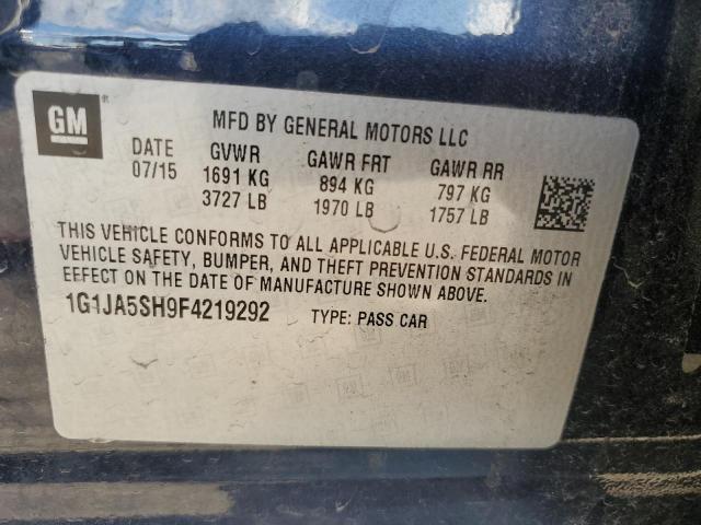 1G1JA5SH9F4219292 - 2015 CHEVROLET SONIC LS BLUE photo 13