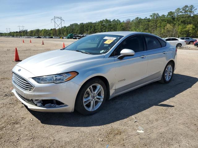 3FA6P0LU3JR102839 - 2018 FORD FUSION SE HYBRID SILVER photo 1