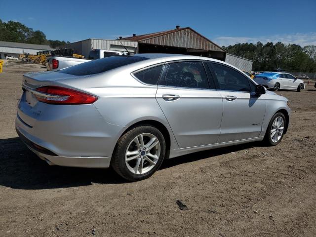 3FA6P0LU3JR102839 - 2018 FORD FUSION SE HYBRID SILVER photo 3