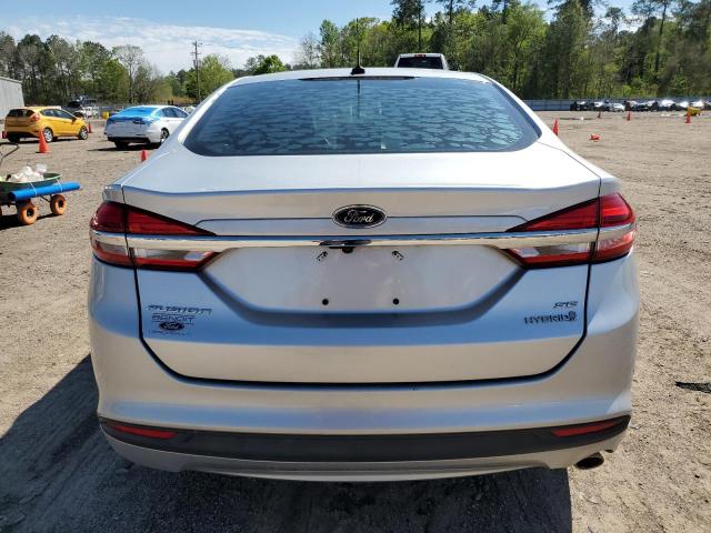 3FA6P0LU3JR102839 - 2018 FORD FUSION SE HYBRID SILVER photo 6