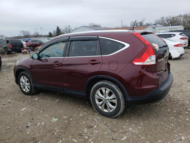 5J6RM4H76DL015766 - 2013 HONDA CR-V EXL MAROON photo 2