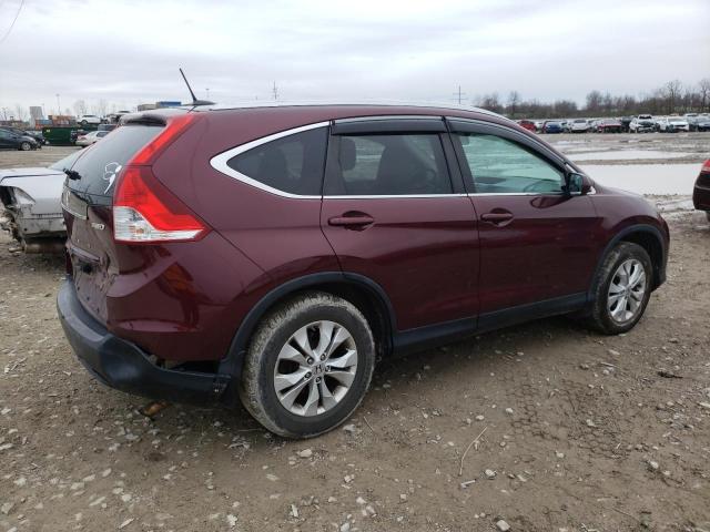 5J6RM4H76DL015766 - 2013 HONDA CR-V EXL MAROON photo 3