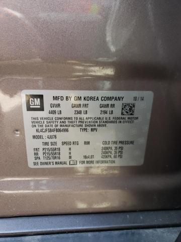 KL4CJFSB4FB064996 - 2015 BUICK ENCORE CONVENIENCE BROWN photo 13