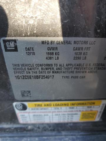 1G1ZC5E18BF254917 - 2011 CHEVROLET MALIBU 1LT 黑色 照片 12