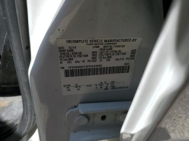 1FD0W5HT3FEA53695 - 2015 FORD F550 SUPER DUTY WHITE photo 12