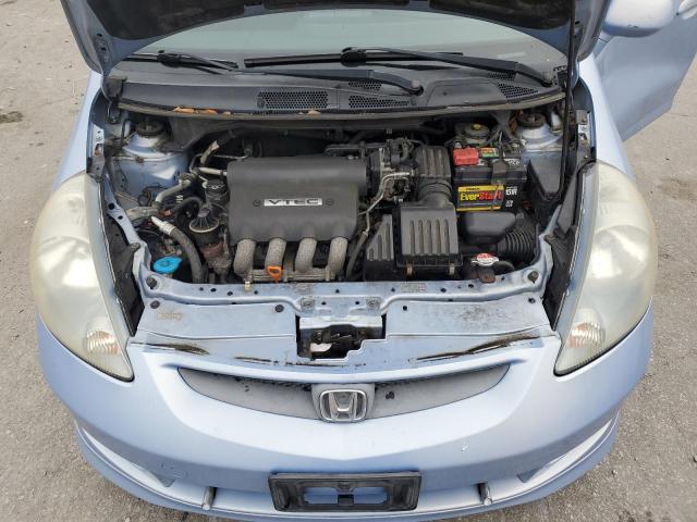 JHMGD38608S040932 - 2008 HONDA FIT SPORT BLUE photo 11