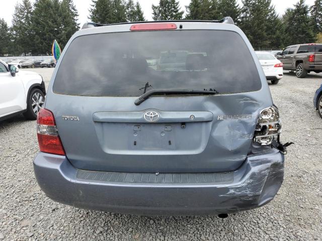 JTEDD21A360147720 - 2006 TOYOTA HIGHLANDER BLUE photo 6