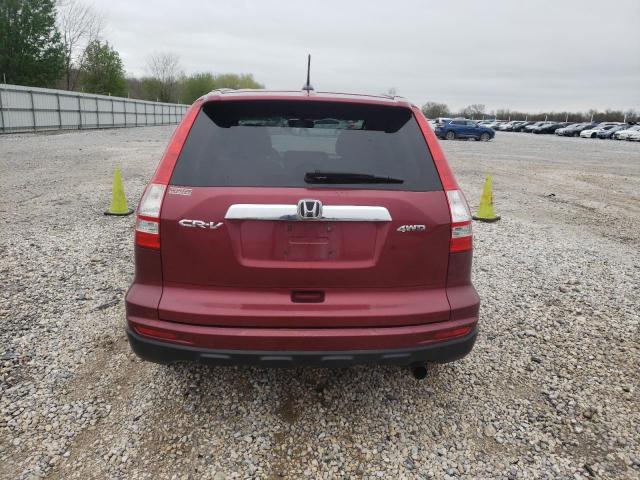 5J6RE4H70BL034646 - 2011 HONDA CR-V EXL BURGUNDY photo 6