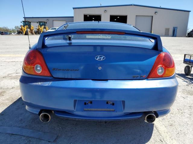 KMHHN65F24U115049 - 2004 HYUNDAI TIBURON GT BLUE photo 6