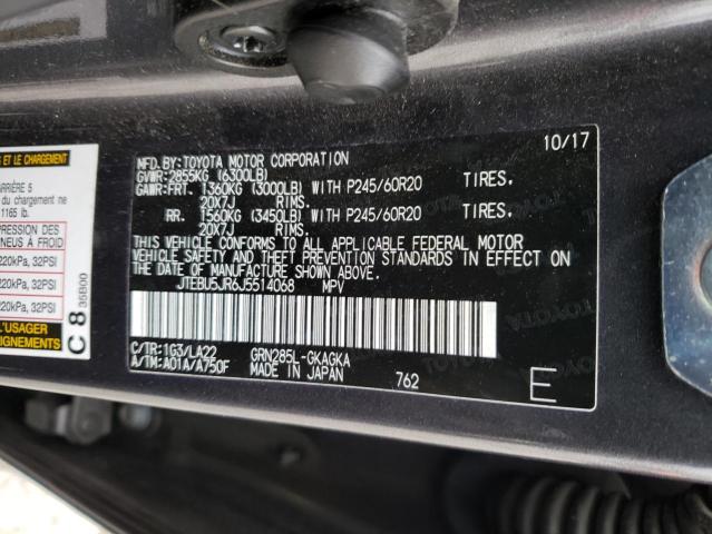 JTEBU5JR6J5514068 - 2018 TOYOTA 4RUNNER SR5/SR5 PREMIUM 黑色 照片 13