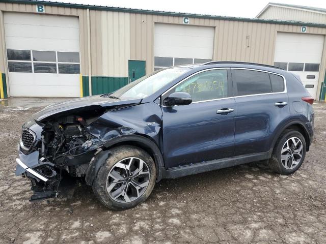 KNDPNCAC2M7889083 - 2021 KIA SPORTAGE EX BLUE photo 1