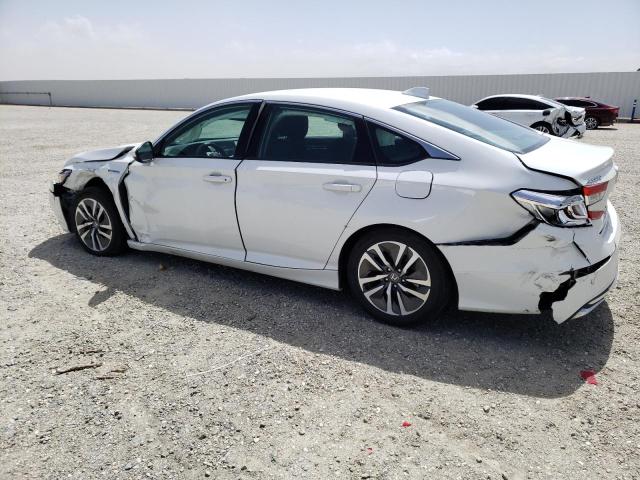 1HGCV3F10MA011582 - 2021 HONDA ACCORD HYBRID WHITE photo 2