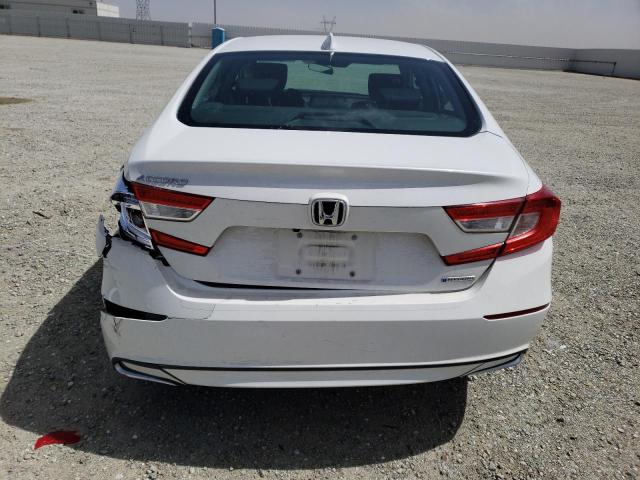 1HGCV3F10MA011582 - 2021 HONDA ACCORD HYBRID WHITE photo 6