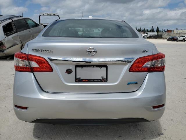 3N1AB7AP6DL710227 - 2013 NISSAN SENTRA S SILVER photo 6