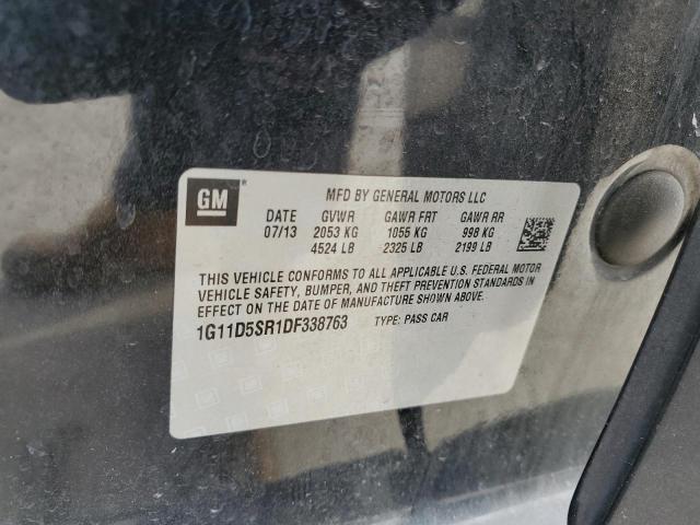 1G11D5SR1DF338763 - 2013 CHEVROLET MALIBU 1LT CHARCOAL photo 13