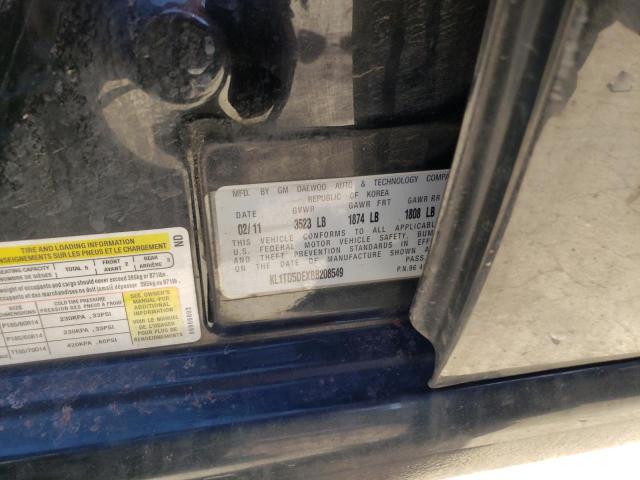 KL1TD5DEXBB208549 - 2011 CHEVROLET AVEO LS 黑色 照片 12