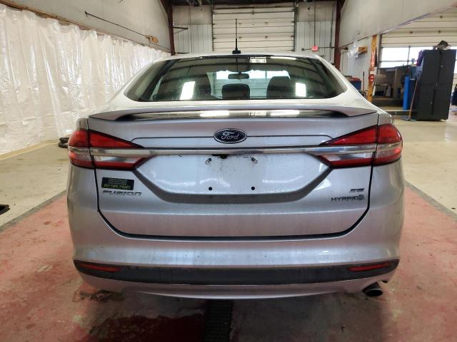 3FA6P0LU9JR241812 - 2018 FORD FUSION SE HYBRID SILVER photo 6