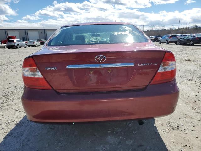 4T1BE32K03U243150 - 2003 TOYOTA CAMRY LE RED photo 6